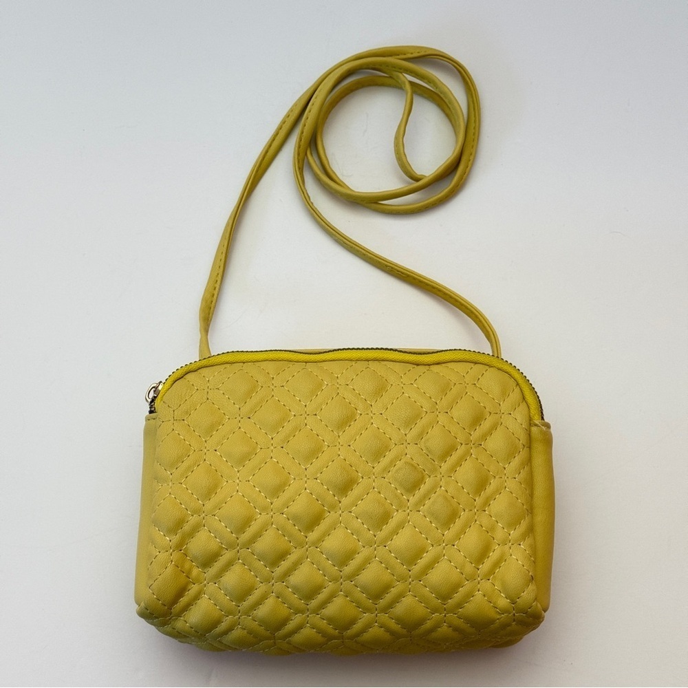 Yellow Quilted Crossbody Bag